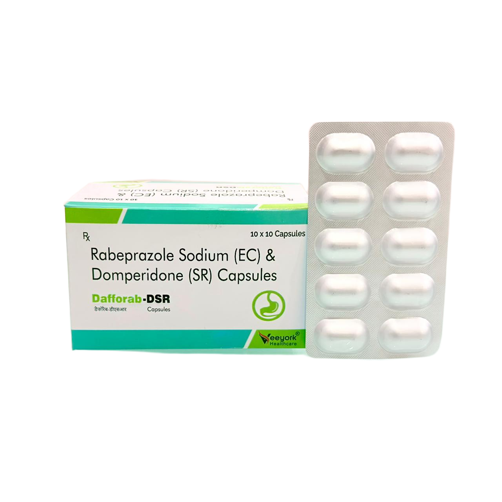 Dafforab DSR | Rabeprazole Sodium (EC) & Domperidone (SR) Capsules | Main Image