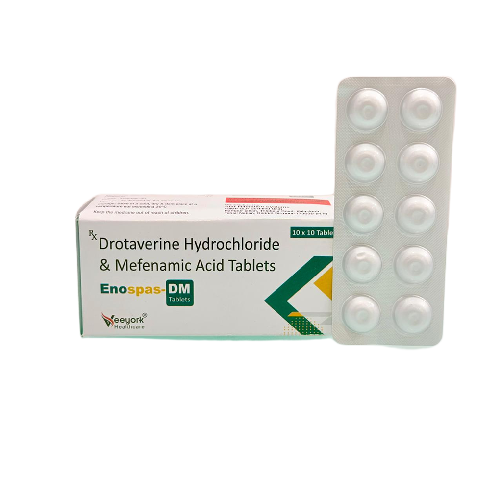 Enospas DM Tab | Drotaverine HCL & Mefenamic Acid Tablets | Main Image