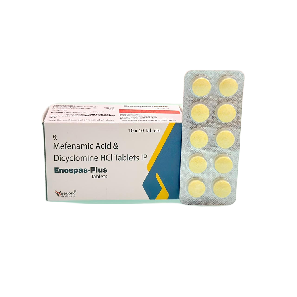 Enospas Plus Tab | Mefenamic Acid & Dicyclomine HCL Tablets IP | Main Image