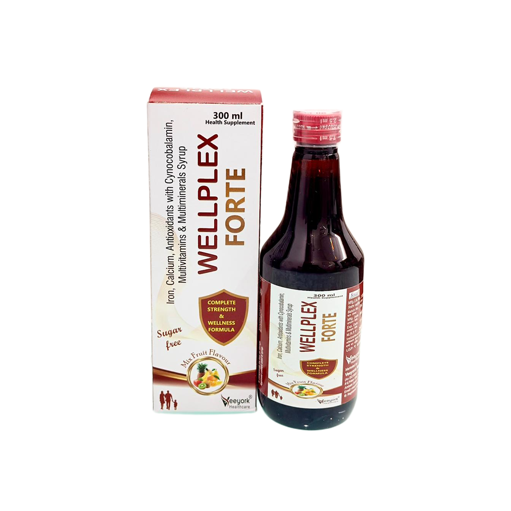 Wellplex Forte | multivitamin, multimineral, and antioxidant nutritional supplement syrup | Main Image
